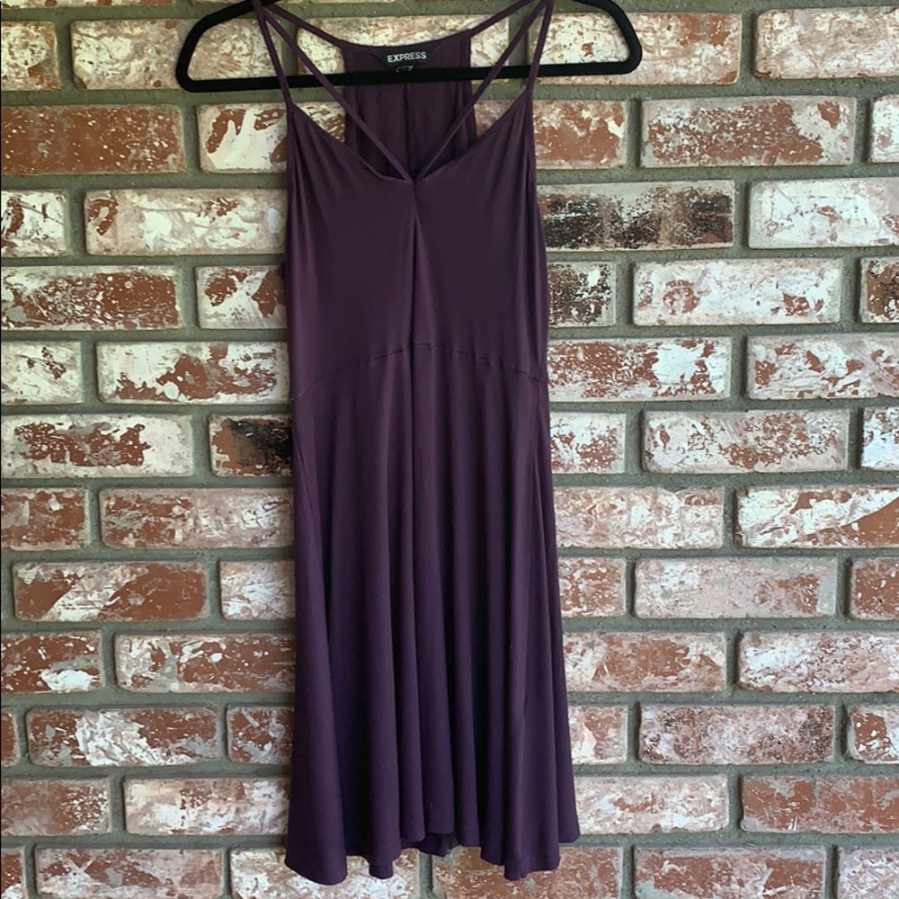 💜Express Purple cut out neck dress 💜 - Picture 2 of 5
